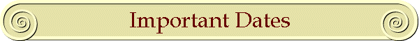 Important Dates